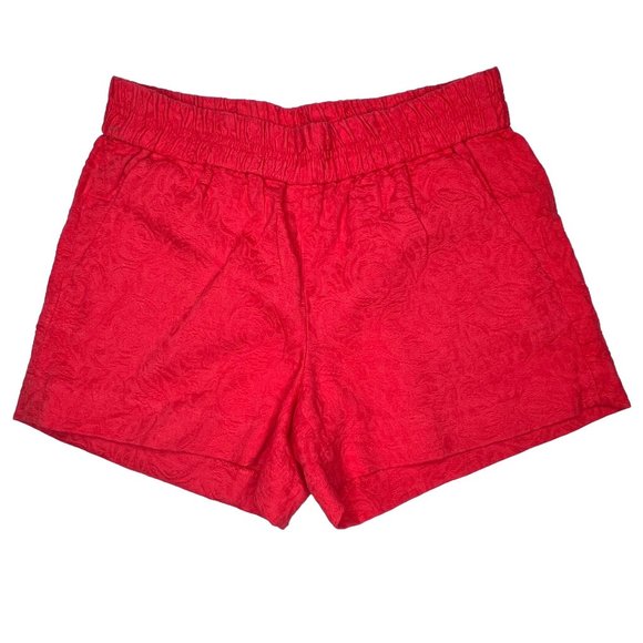 J. Crew Boardwalk Stitched Jacquard Turquoise and Salmon Shorts 2 for 1 - Picture 5 of 16